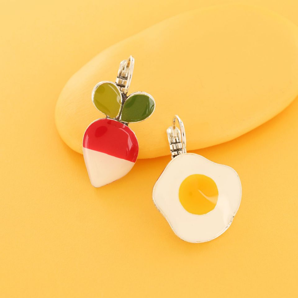 Taratata Ohrringe Dinette – Bunte Sommer-Ohrringe mit handgemalten Mustern