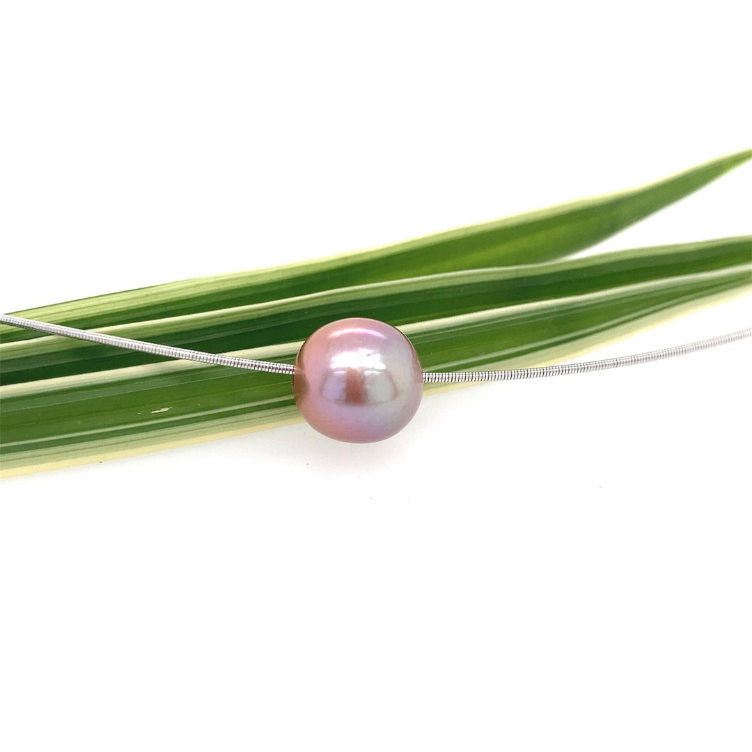 Süßwasserperlen Collier Edelstahl 10-1 1 mm, Länge 45 cm