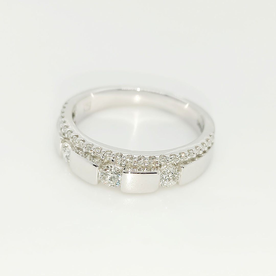 Damenring 585 Weißgold mit 0,50 ct Brillanten