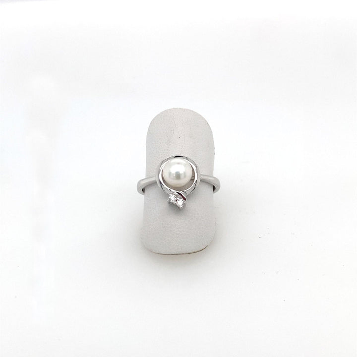 Süßwasserperlen Ring 925 Sterlingsilber mit Zirkonia