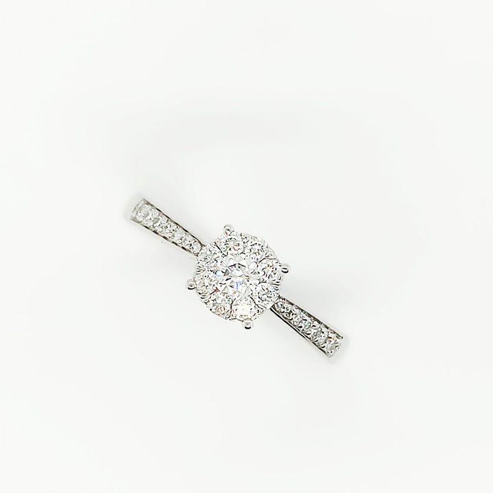 Verlobungsring 585 Weißgold mit 0,40 ct Brillanten