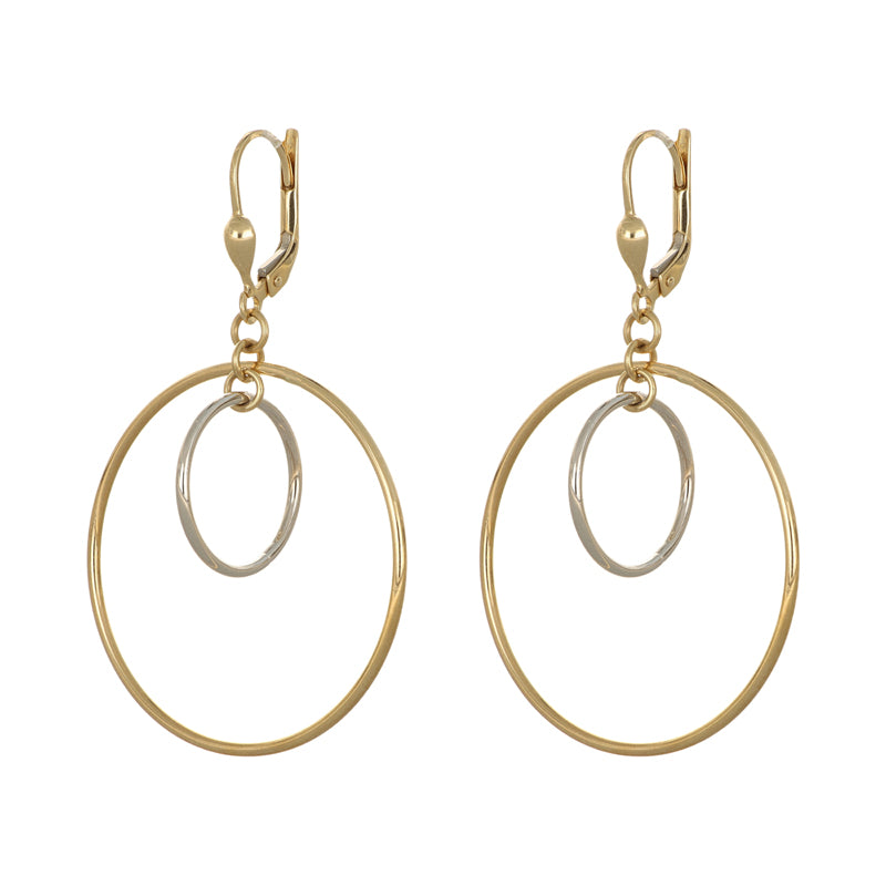 Ohrhänger Gelbgold & Weißgold | Zweifarbig Ringe-Design