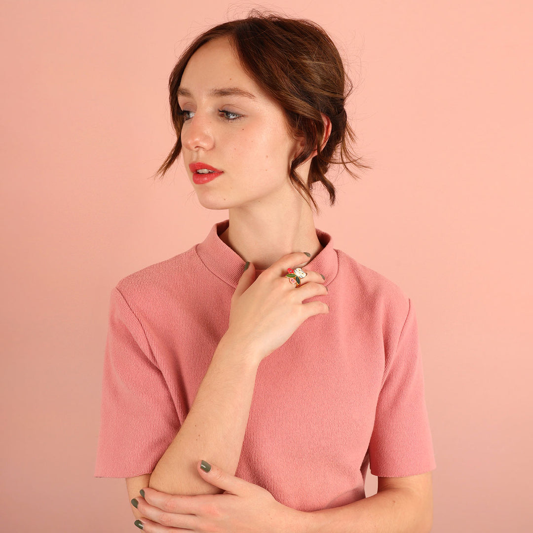 Taratata Ring Billy - Handbemaltes Katzenmotiv | Modeschmuck