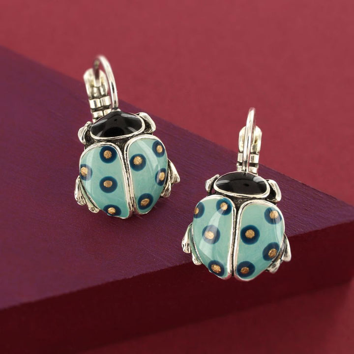 Taratata Ohrhänger Cox Blau - Modeschmuck mit Harz & Gold-Optik