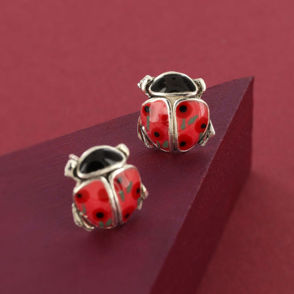 Taratata Ohrstecker Cox Rot - Modeschmuck mit Tiermotiv