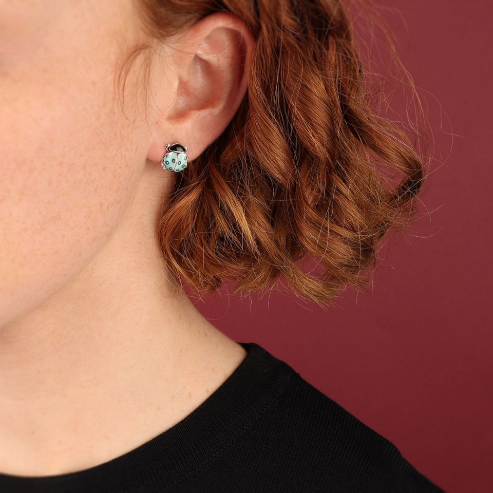 Taratata Ohrstecker Cox Blau - Modeschmuck mit Tiermotiv