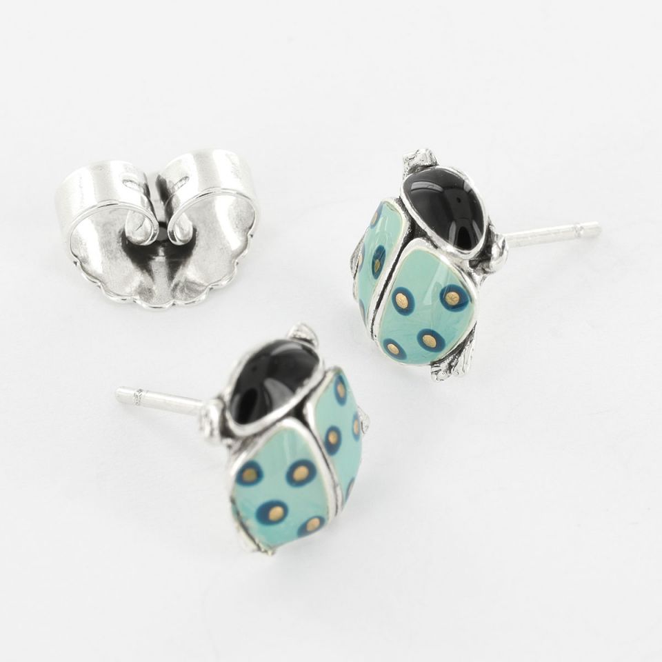 Taratata Ohrstecker Cox Blau - Modeschmuck mit Tiermotiv