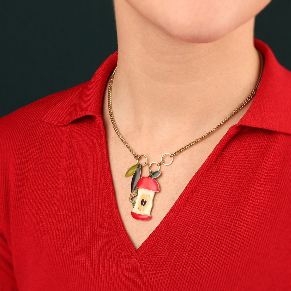 Taratata Halskette Pépin – Bunte Statement-Kette mit handgemalten Mustern