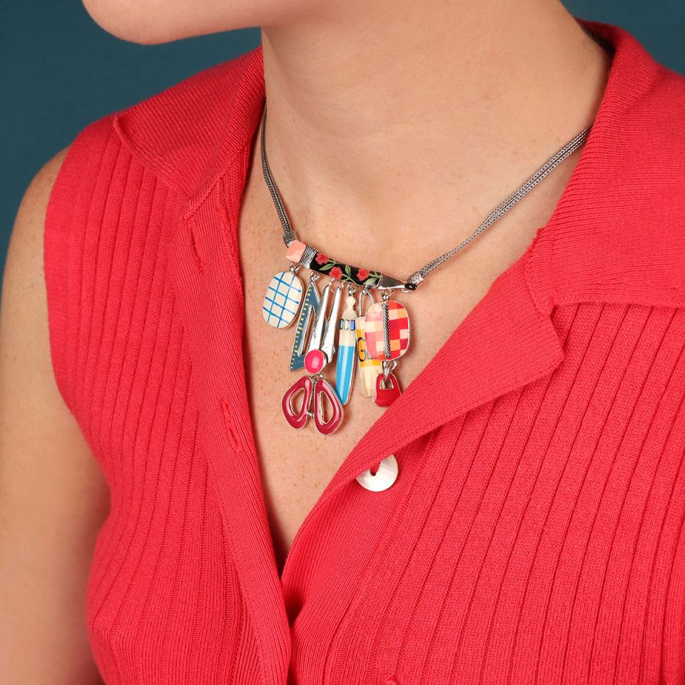 Taratata Halskette Gomme – Bunte Statement-Kette mit handgemalten Mustern