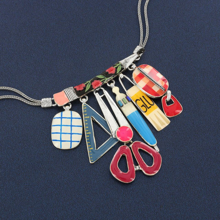 Taratata Halskette Gomme – Bunte Statement-Kette mit handgemalten Mustern