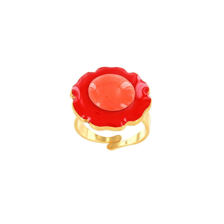 Taratata Ring Arty – Bunter Blumen-Ring mit handgemalten Mustern