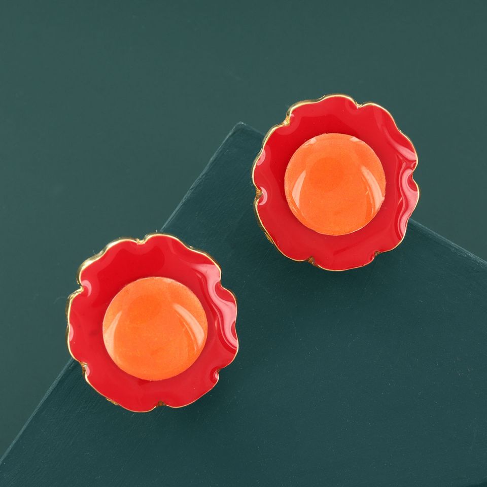 Taratata Ohrringe Arty – Bunte Clips mit handgemalten Mustern & Glimmer