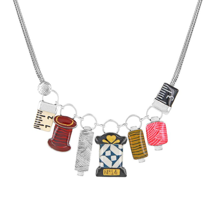 Taratata Halskette Ruban – Bunte Statement-Kette mit handgemalten Mustern