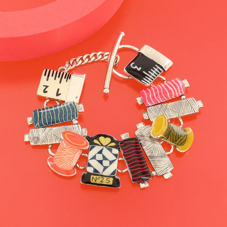 Taratata Armband Ruban – Buntes Statement-Armband mit handgemalten Mustern