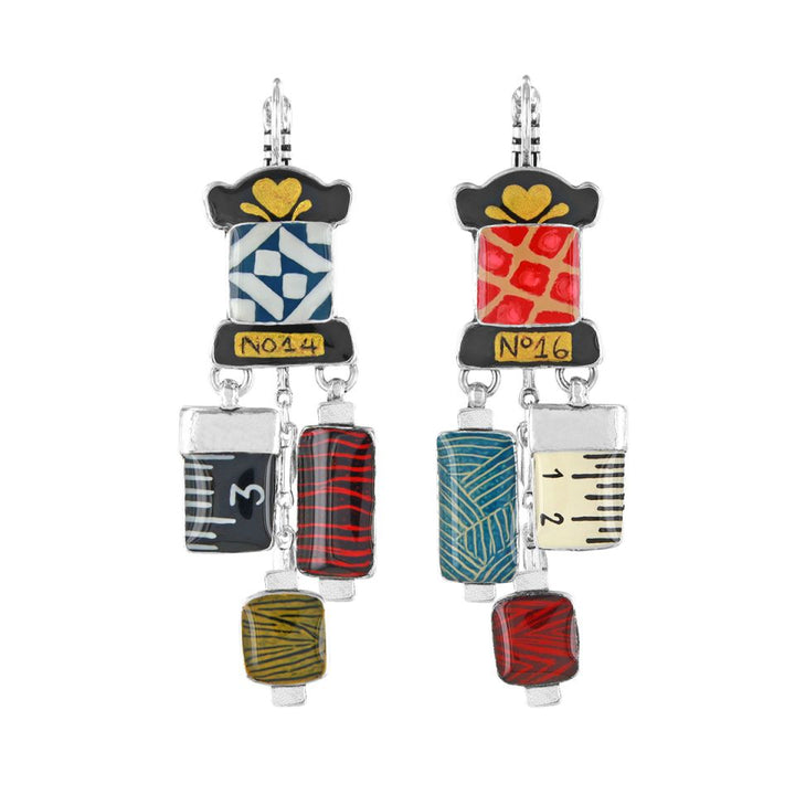Taratata Ohrhänger Ruban – Bunte Statement-Ohrringe mit handgemalten Mustern