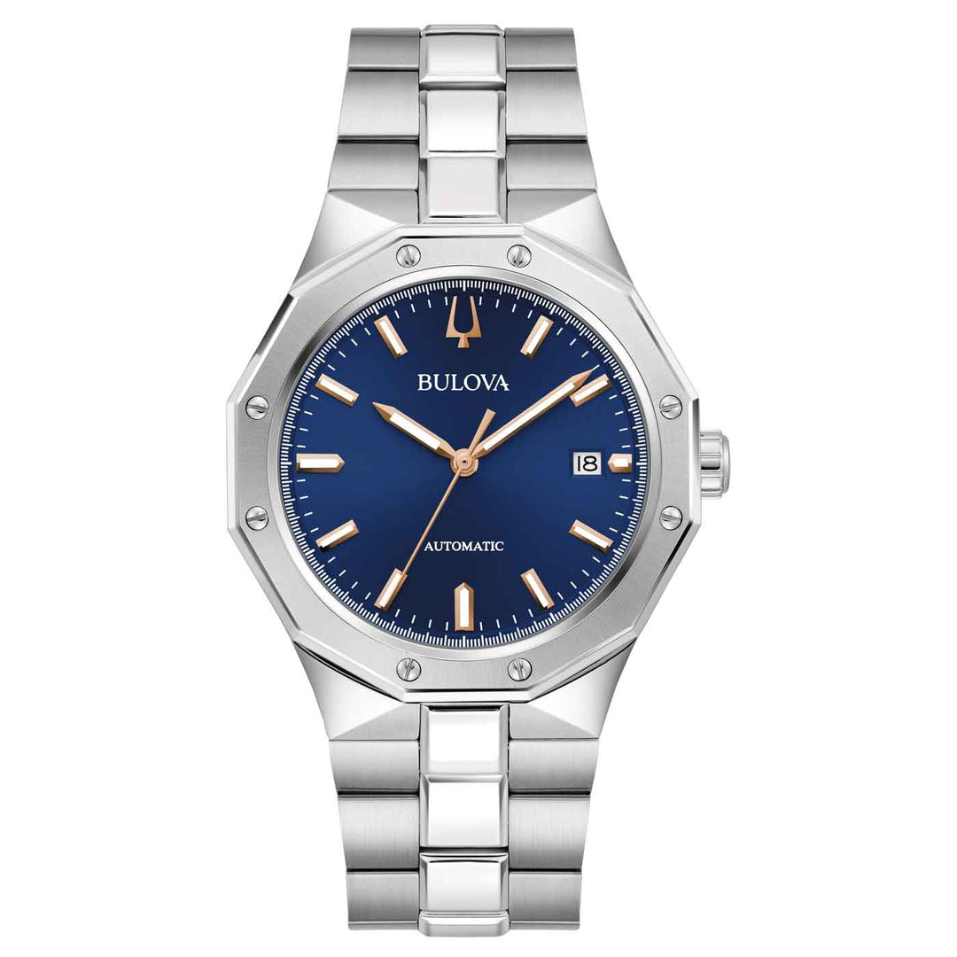 Bulova Classic 96B463 Automatik - Herrenuhr mit blauem Zifferblatt & Saphirglas
