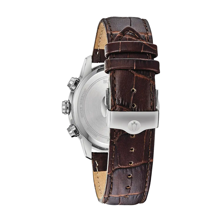 Bulova Sutton 96B309 Chronograph - Herrenuhr mit Großdatum & Lederarmband