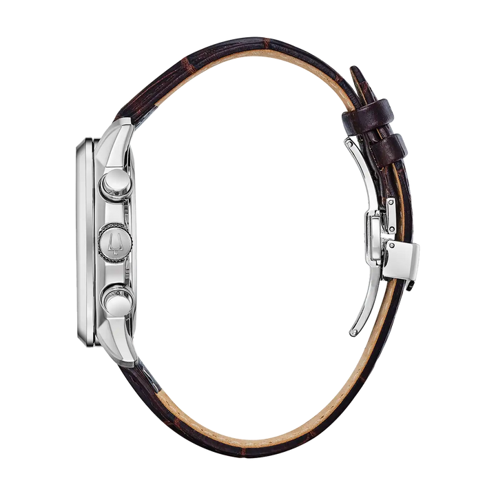 Bulova Sutton 96B309 Chronograph - Herrenuhr mit Großdatum & Lederarmband