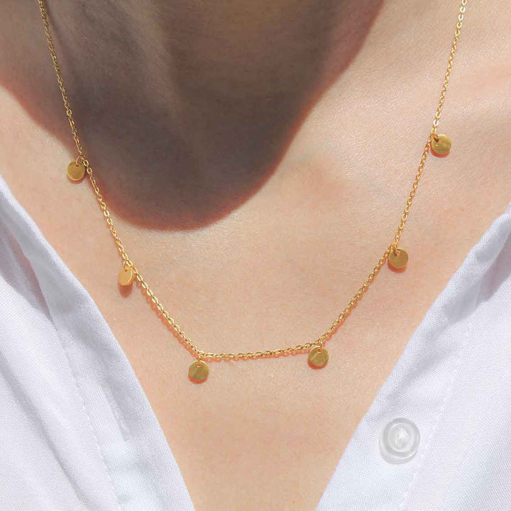 Halskette DISC52 Sterlingsilber vergoldet, 45 + 5 cm