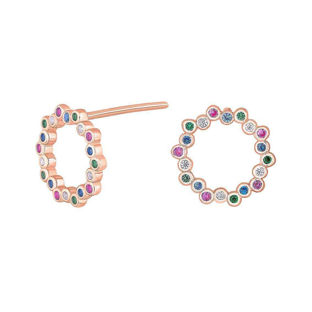 Joanli Nor rosévergoldete Ohrstecker EBRUNOR 9mm Silber - My Fine Jewellery