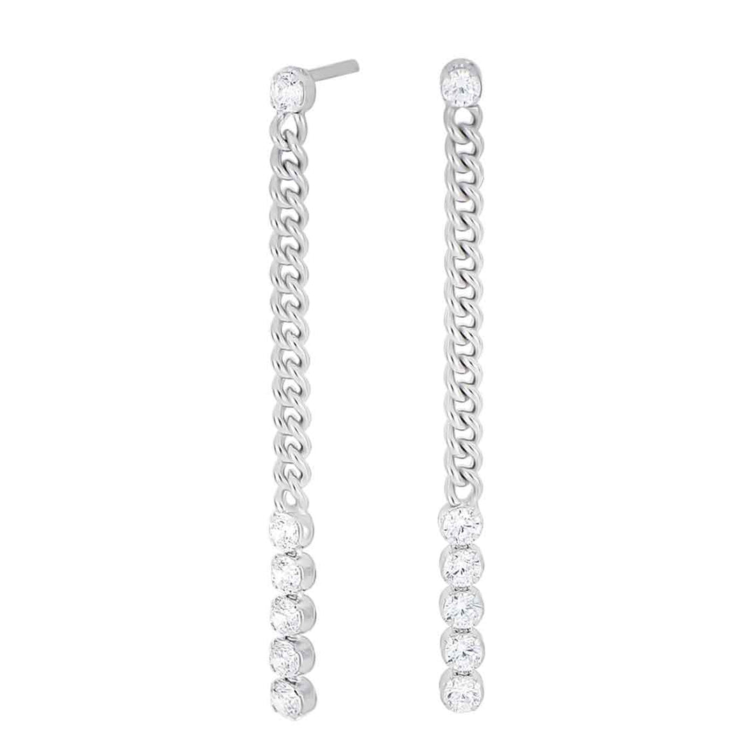 Ohrringe GINANOR 45 mm, Sterlingsilber