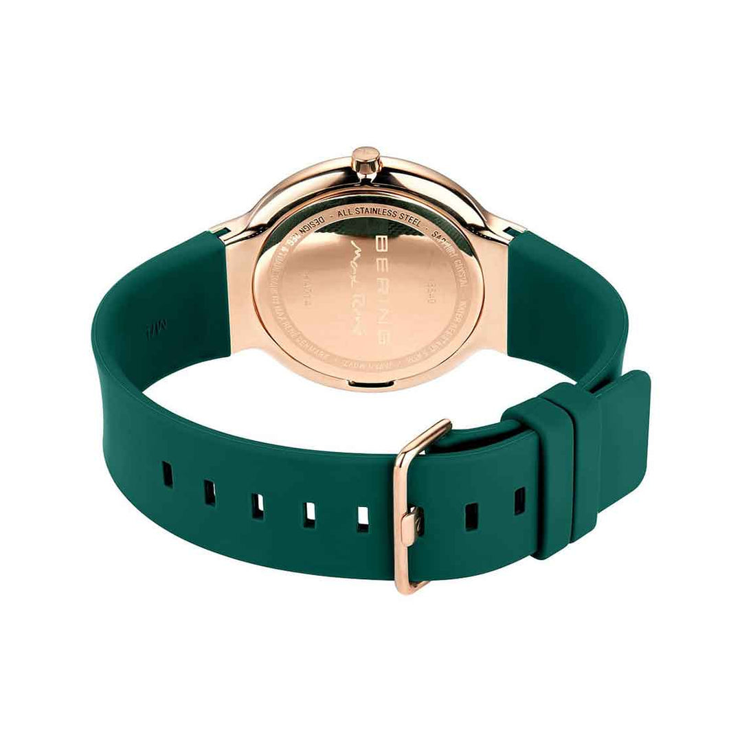 Bering Max René Damenuhr Roségold 15540-868 | Grün & Multifunktion