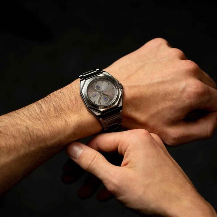 Gemini Herrenuhr Edelstahl Dunkelgrau