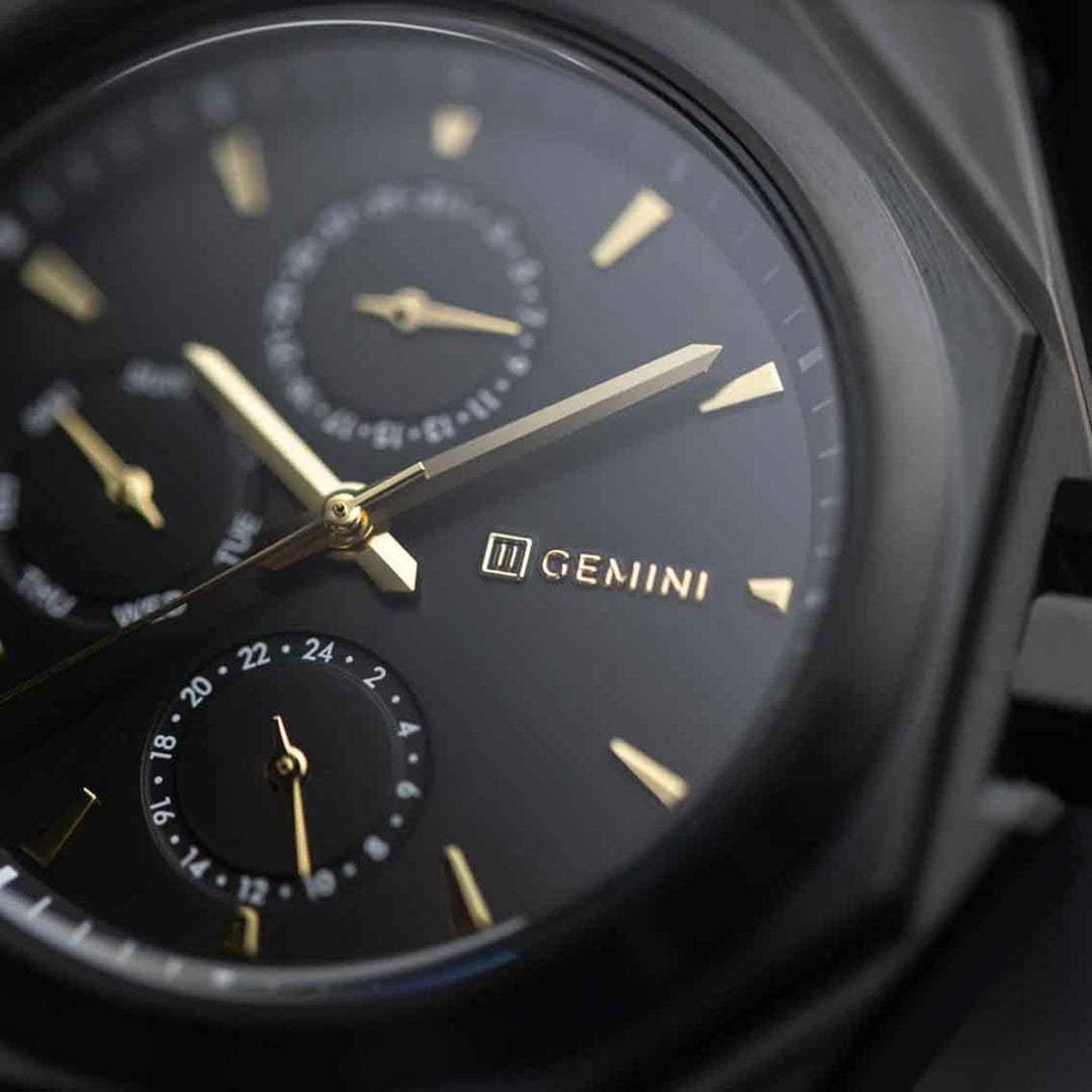 Gemini Herrenuhr Edelstahl Schwarz Ferro Royal