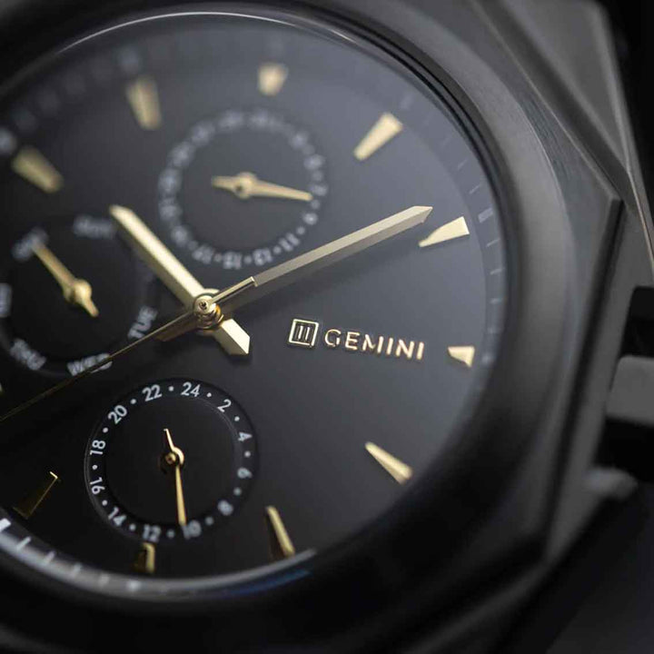 Gemini Herrenuhr Edelstahl Schwarz Ferro Royal
