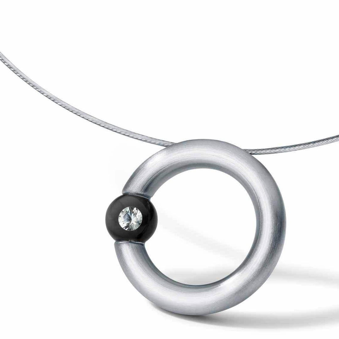 Humphrey Diamantanhänger Edelstahl, Kugel 6 mm - My Fine Jewellery