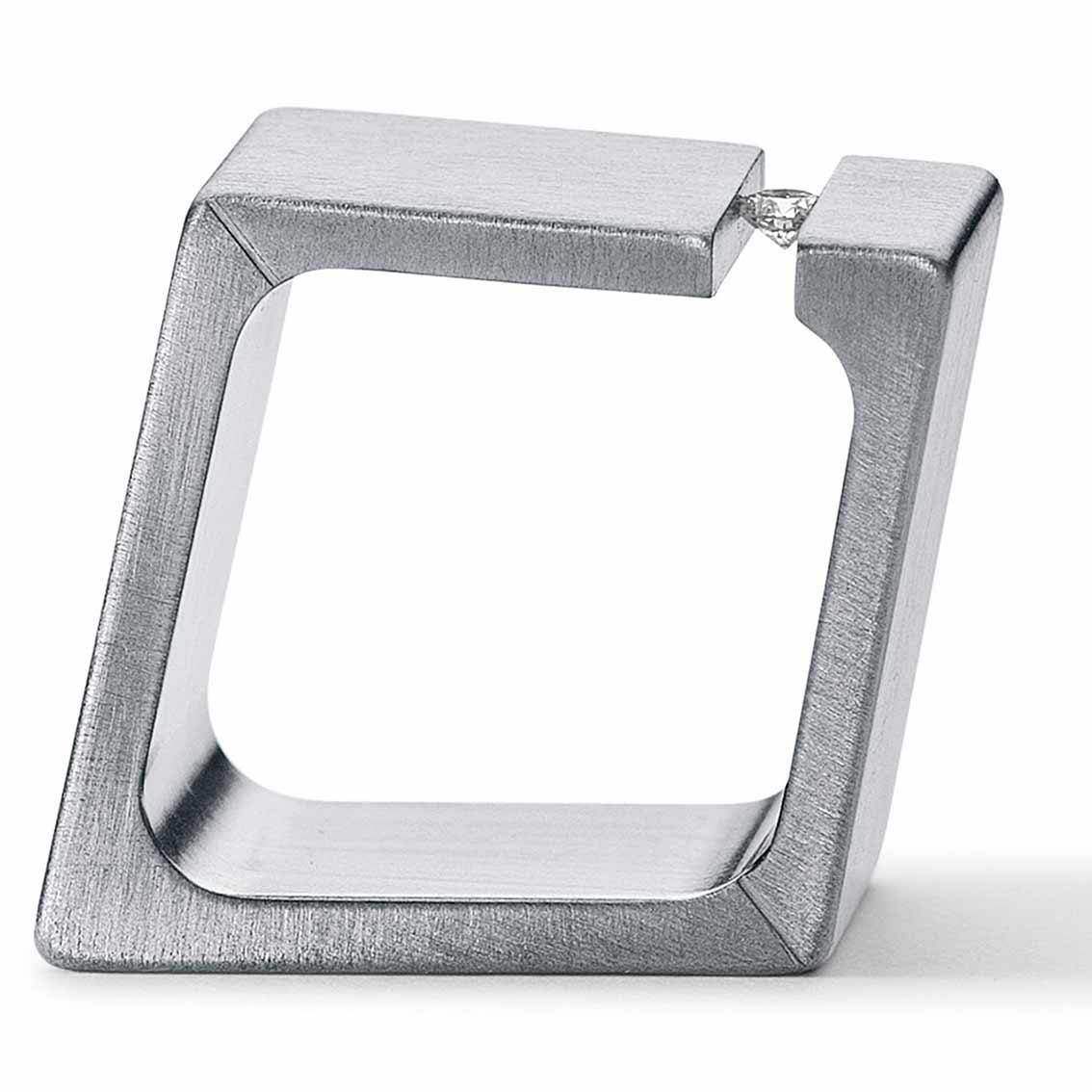 Humphrey Diamantring RHOMBOID 11 mm Edelstahl - My Fine Jewellery