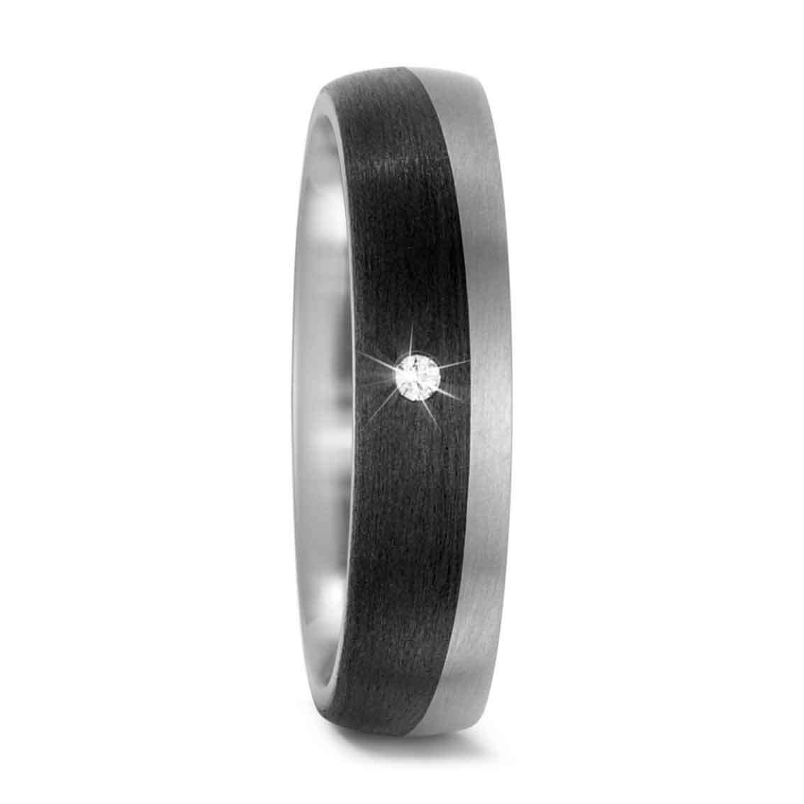 Titanfactory Eheringe Titan/Carbon - My Fine Jewellery