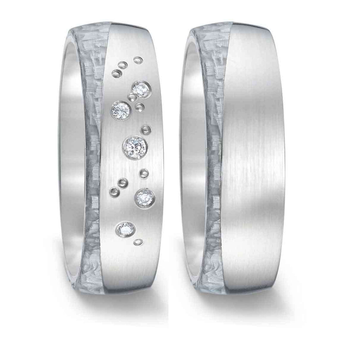 Titanfactory Eheringe Titan, Carbon - My Fine Jewellery