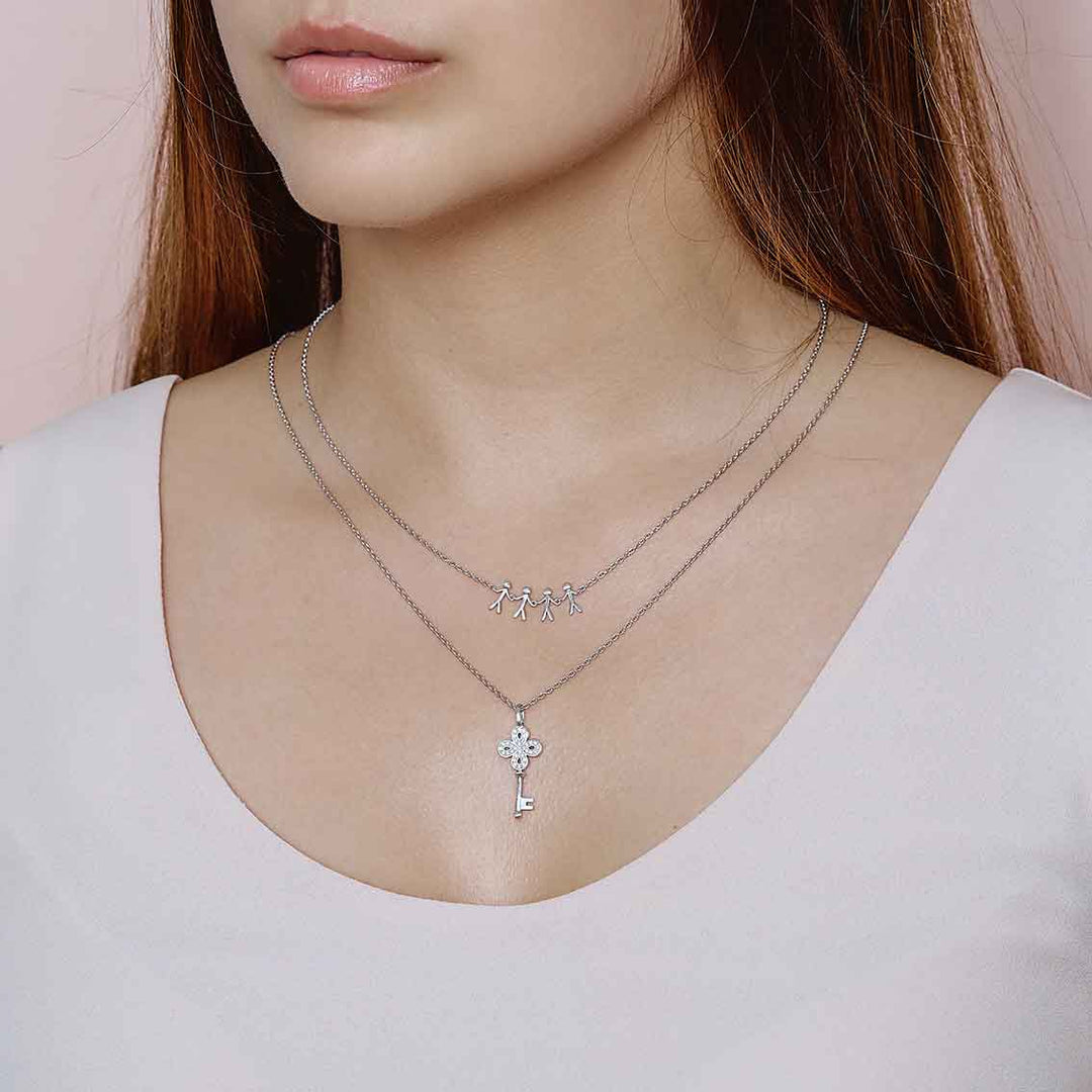 Halskette "Together Family 4" Sterlingsilber