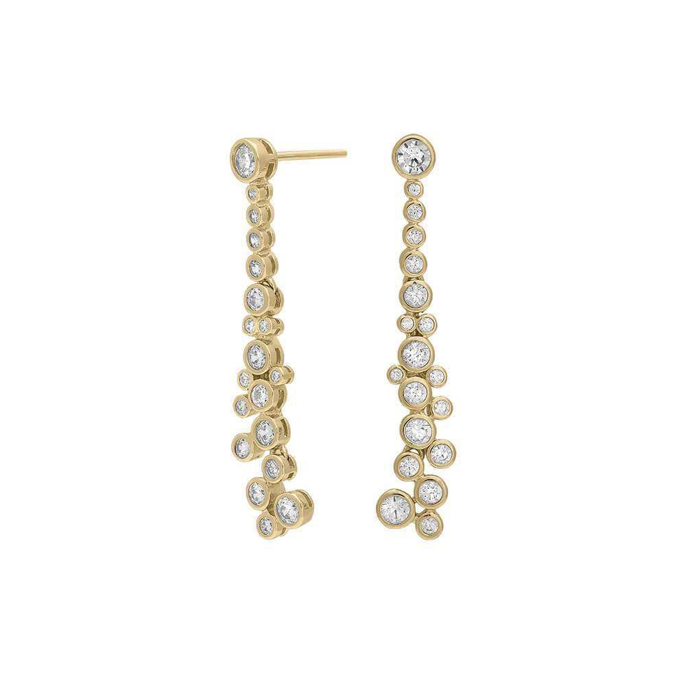 Joanli Nor rhodinierte Ohrringe EMMYNOR 38mm vergoldet - My Fine Jewellery