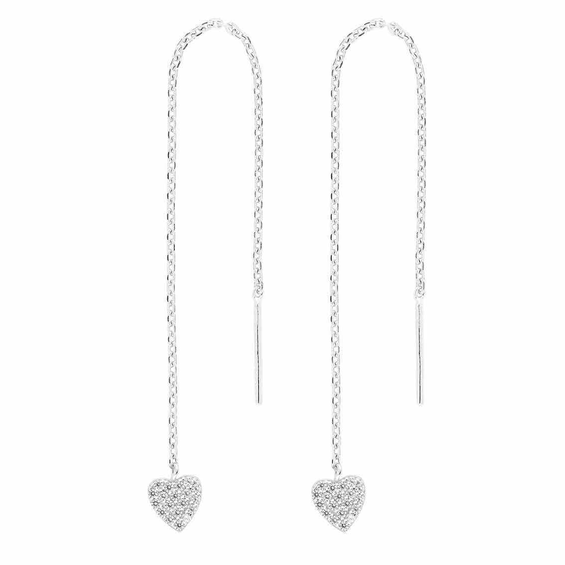 Rhodinierte Ohrringe HAYLEYNOR 55 mm Silber - My Fine Jewellery