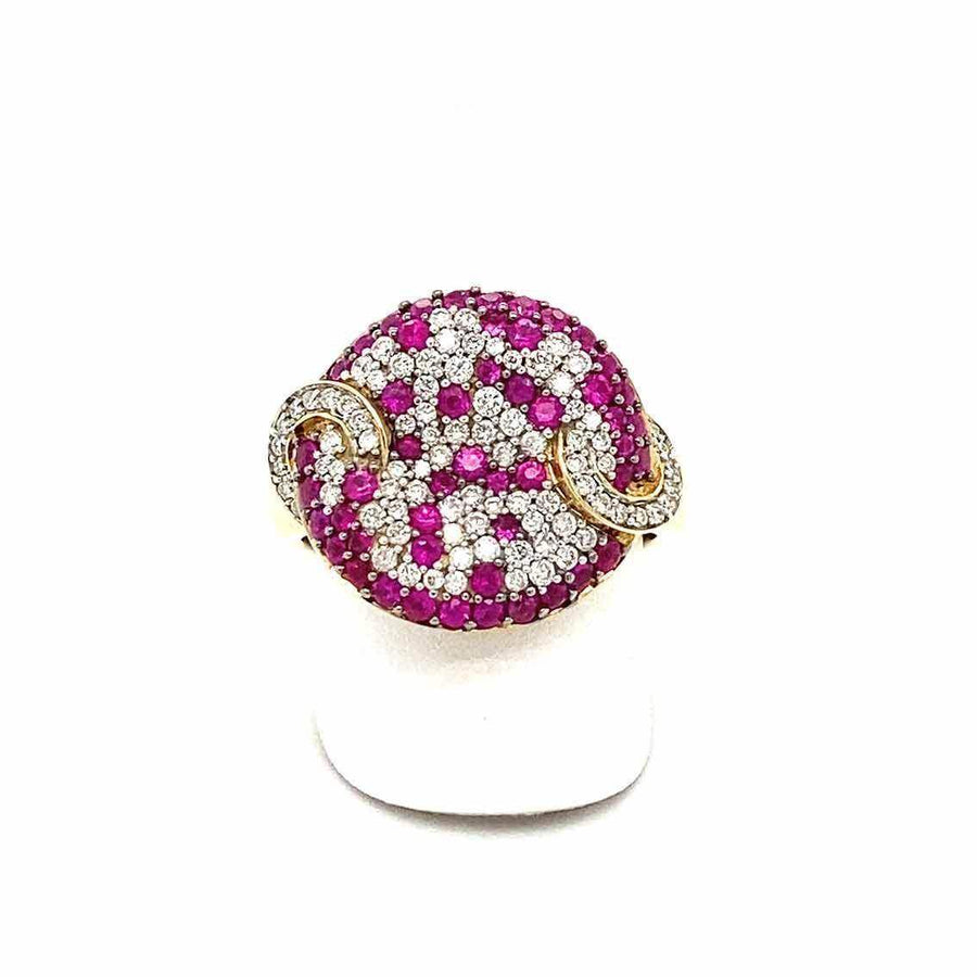 Damenring, Brillant, Rubin, 585 GG - My Fine Jewellery
