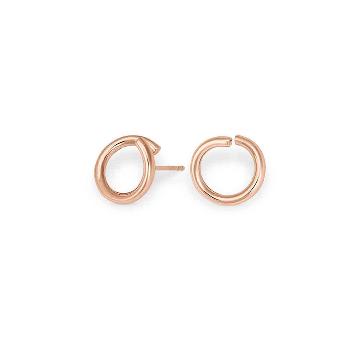 Nordahl Andersen rosévergoldete Ohrringe TWISTED52 PLAIN 15mm - My Fine Jewellery